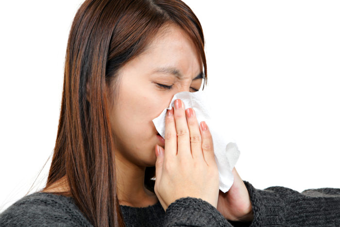 grip testi veya burun akıntısı